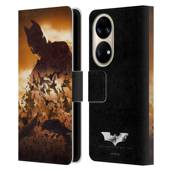 Batman Begins Graphics Poster Leather Book Wallet Case Cover For Huawei P50