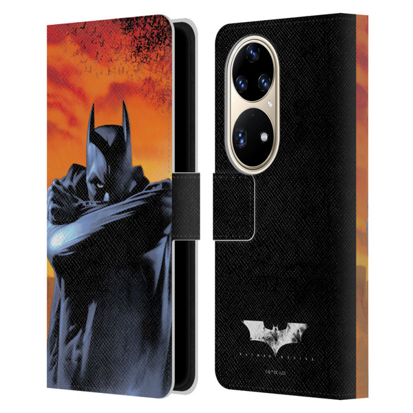 Batman Begins Graphics Character Leather Book Wallet Case Cover For Huawei P50 Pro
