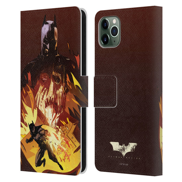 Batman Begins Graphics Scarecrow Leather Book Wallet Case Cover For Apple iPhone 11 Pro Max