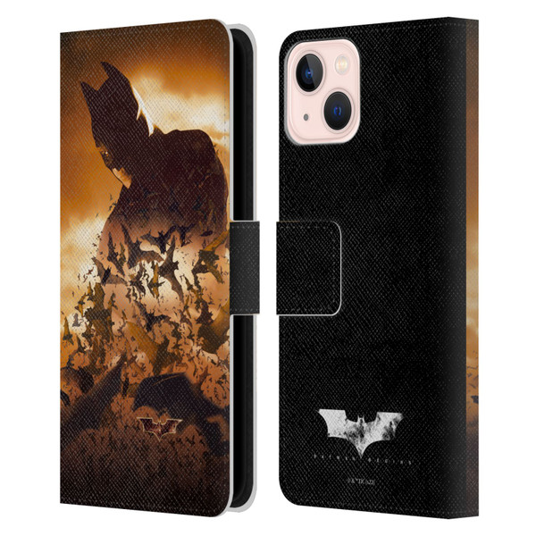 Batman Begins Graphics Poster Leather Book Wallet Case Cover For Apple iPhone 13