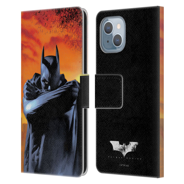 Batman Begins Graphics Character Leather Book Wallet Case Cover For Apple iPhone 14