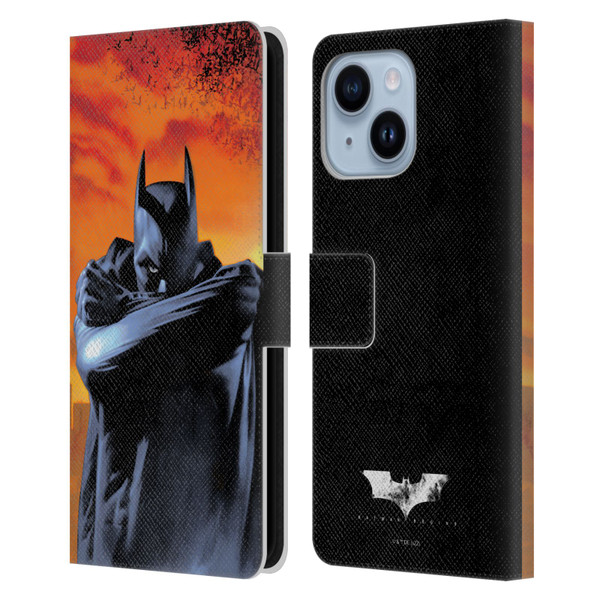 Batman Begins Graphics Character Leather Book Wallet Case Cover For Apple iPhone 14 Plus