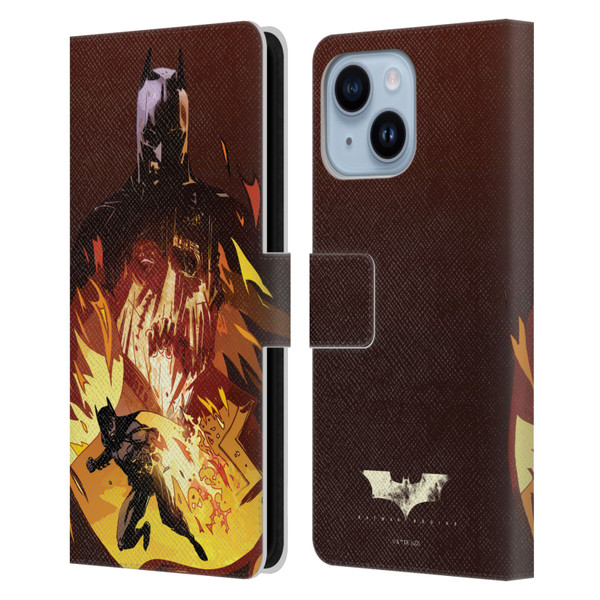 Batman Begins Graphics Scarecrow Leather Book Wallet Case Cover For Apple iPhone 14 Plus