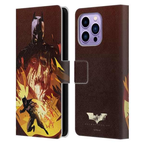 Batman Begins Graphics Scarecrow Leather Book Wallet Case Cover For Apple iPhone 14 Pro Max