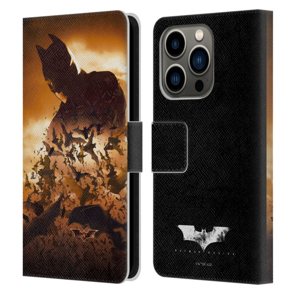 Batman Begins Graphics Poster Leather Book Wallet Case Cover For Apple iPhone 14 Pro