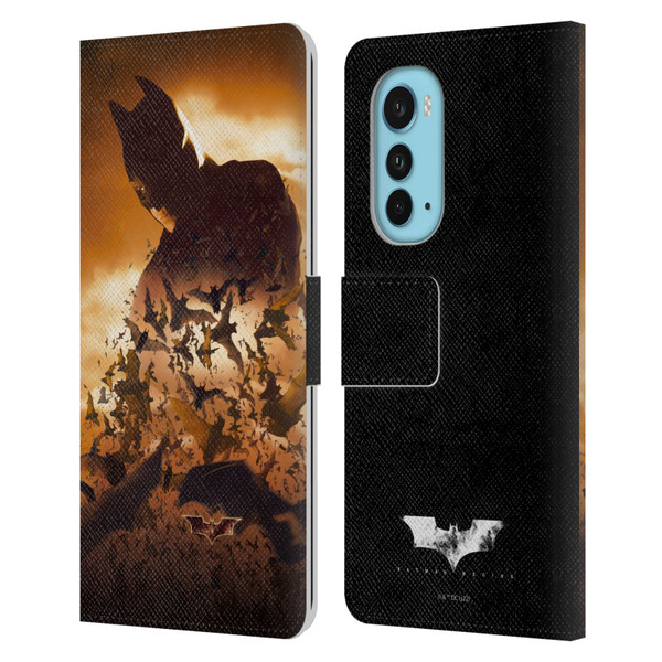 Batman Begins Graphics Poster Leather Book Wallet Case Cover For Motorola Edge (2022)