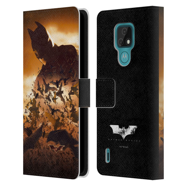 Batman Begins Graphics Poster Leather Book Wallet Case Cover For Motorola Moto E7