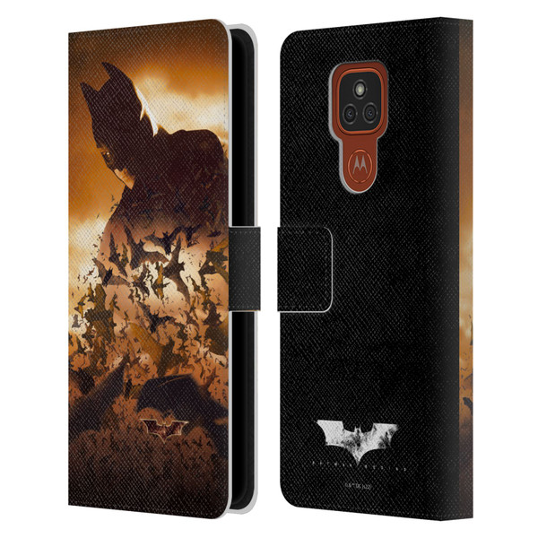 Batman Begins Graphics Poster Leather Book Wallet Case Cover For Motorola Moto E7 Plus