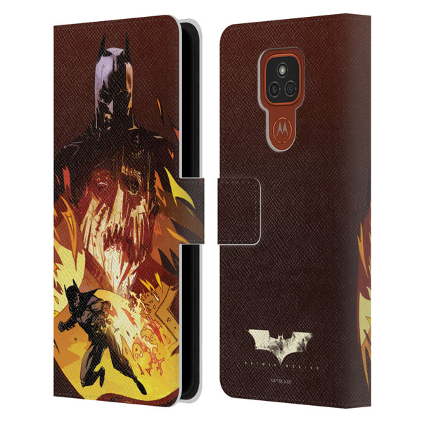 Batman Begins Graphics Scarecrow Leather Book Wallet Case Cover For Motorola Moto E7 Plus