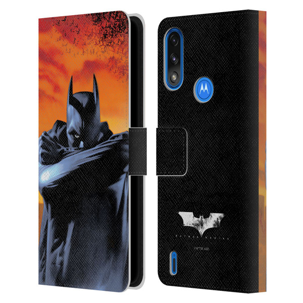 Batman Begins Graphics Character Leather Book Wallet Case Cover For Motorola Moto E7 Power / Moto E7i Power