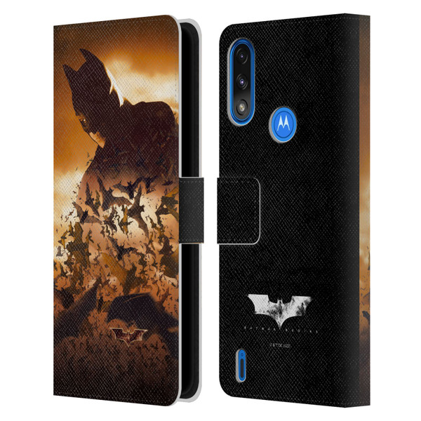 Batman Begins Graphics Poster Leather Book Wallet Case Cover For Motorola Moto E7 Power / Moto E7i Power