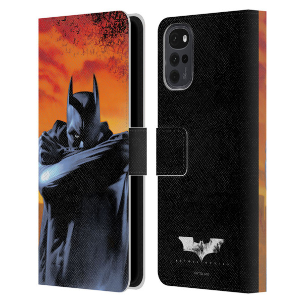 Batman Begins Graphics Character Leather Book Wallet Case Cover For Motorola Moto G22