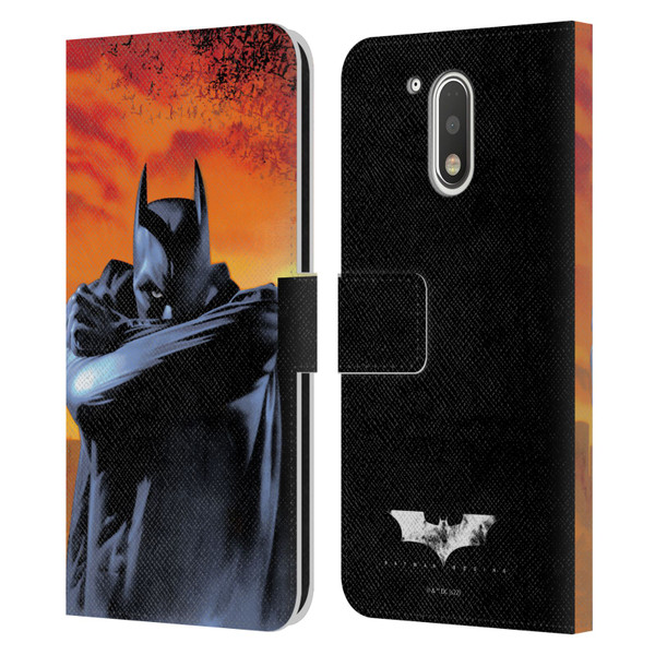 Batman Begins Graphics Character Leather Book Wallet Case Cover For Motorola Moto G41