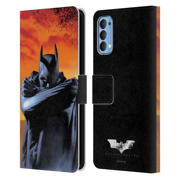 Batman Begins Graphics Character Leather Book Wallet Case Cover For OPPO Reno 4 5G