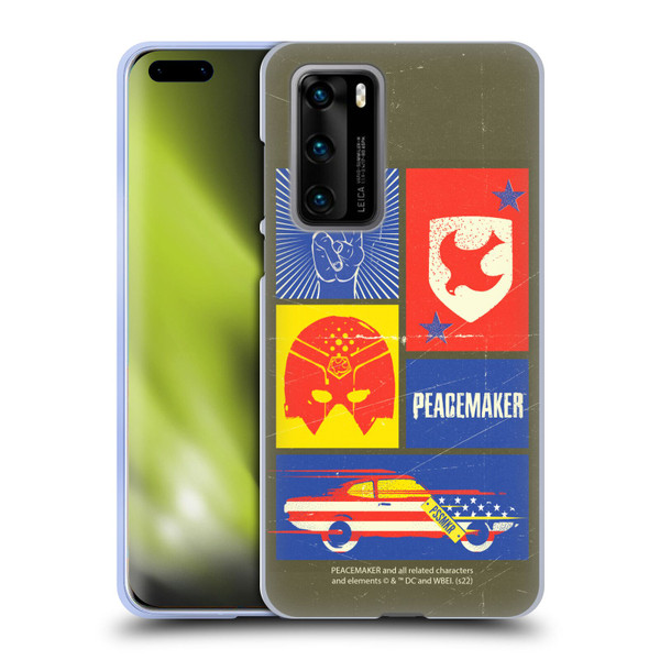 Peacemaker: Television Series Graphics Icons Soft Gel Case for Huawei P40 5G