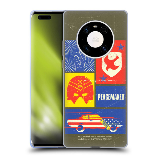 Peacemaker: Television Series Graphics Icons Soft Gel Case for Huawei Mate 40 Pro 5G
