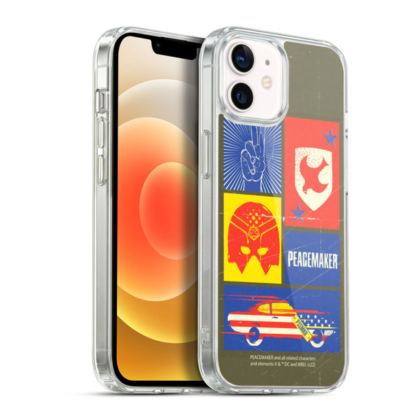 Peacemaker: Television Series Graphics Icons Soft Gel Case for Apple iPhone 12 / iPhone 12 Pro & MagSafe