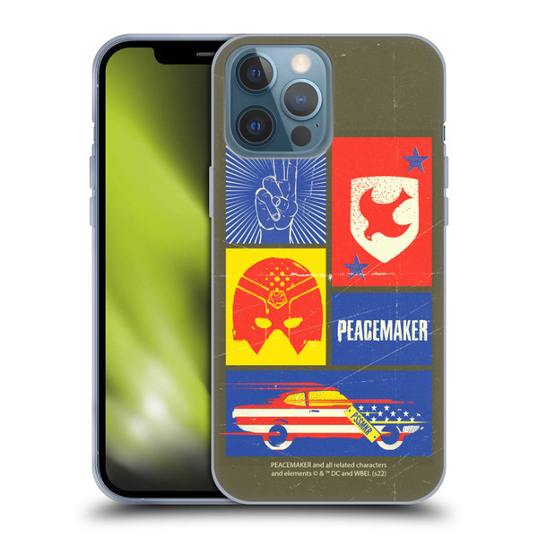 Peacemaker: Television Series Graphics Icons Soft Gel Case for Apple iPhone 13 Pro Max
