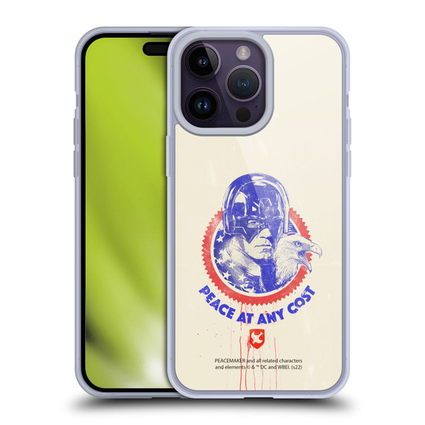 Peacemaker: Television Series Graphics Christopher Smith & Eagly Soft Gel Case for Apple iPhone 14 Pro Max