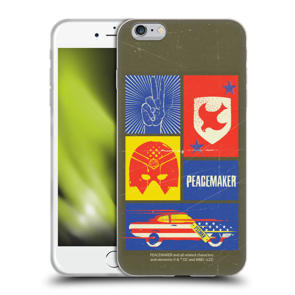 Peacemaker: Television Series Graphics Icons Soft Gel Case for Apple iPhone 6 Plus / iPhone 6s Plus