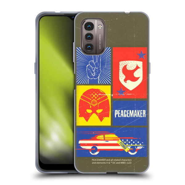 Peacemaker: Television Series Graphics Icons Soft Gel Case for Nokia G11 / G21