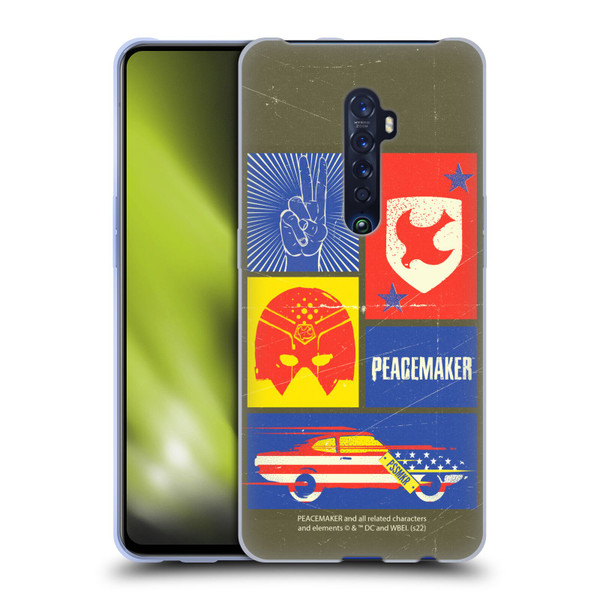 Peacemaker: Television Series Graphics Icons Soft Gel Case for OPPO Reno 2
