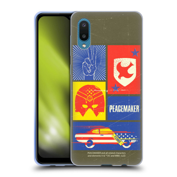 Peacemaker: Television Series Graphics Icons Soft Gel Case for Samsung Galaxy A02/M02 (2021)