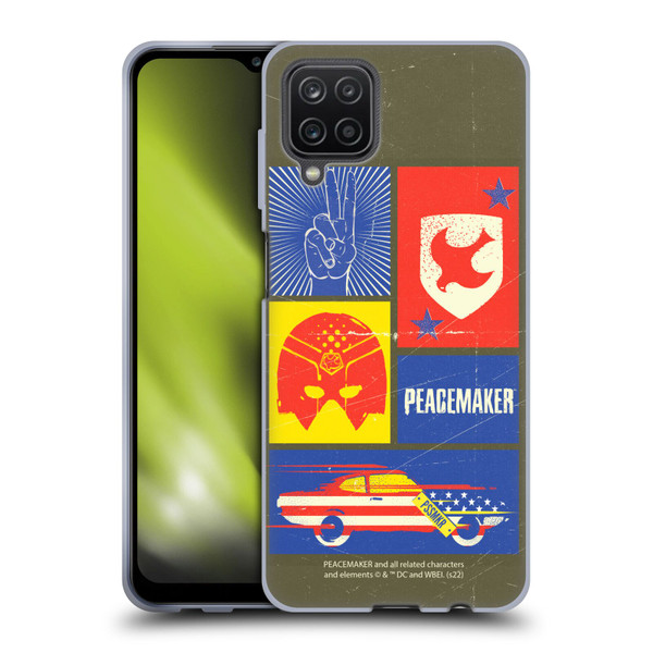Peacemaker: Television Series Graphics Icons Soft Gel Case for Samsung Galaxy A12 (2020)