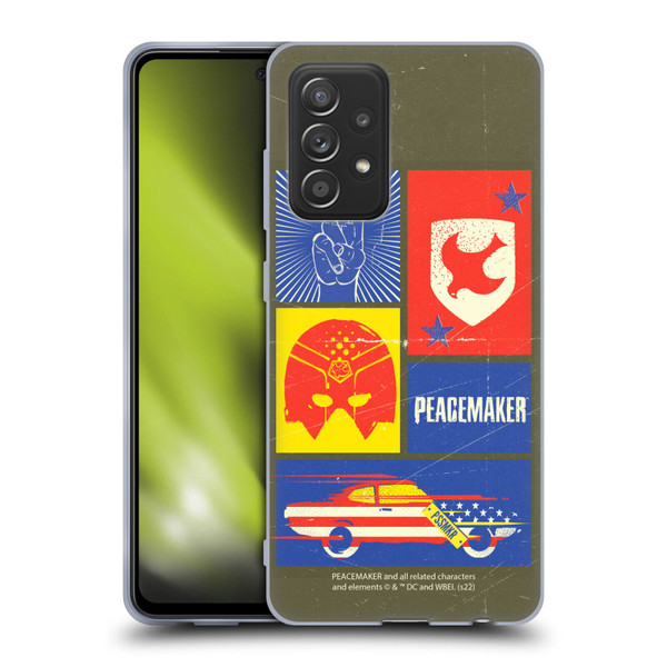 Peacemaker: Television Series Graphics Icons Soft Gel Case for Samsung Galaxy A52 / A52s / 5G (2021)