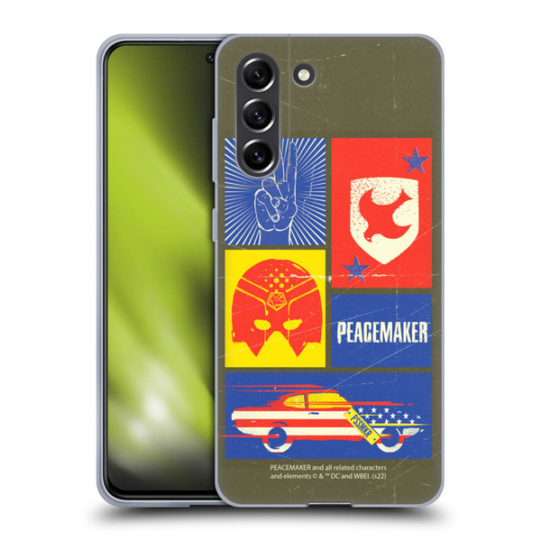 Peacemaker: Television Series Graphics Icons Soft Gel Case for Samsung Galaxy S21 FE 5G