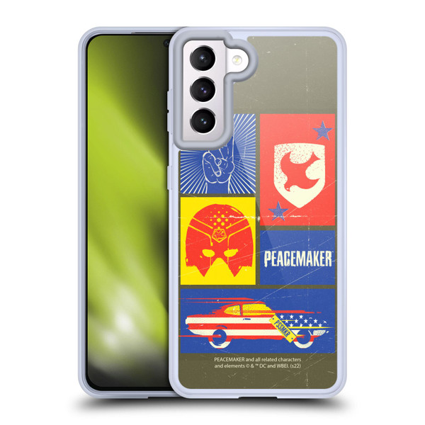 Peacemaker: Television Series Graphics Icons Soft Gel Case for Samsung Galaxy S21 5G