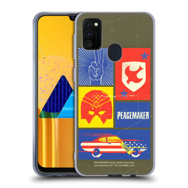 Peacemaker: Television Series Graphics Icons Soft Gel Case for Samsung Galaxy M30s (2019)/M21 (2020)
