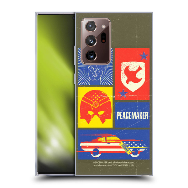 Peacemaker: Television Series Graphics Icons Soft Gel Case for Samsung Galaxy Note20 Ultra / 5G