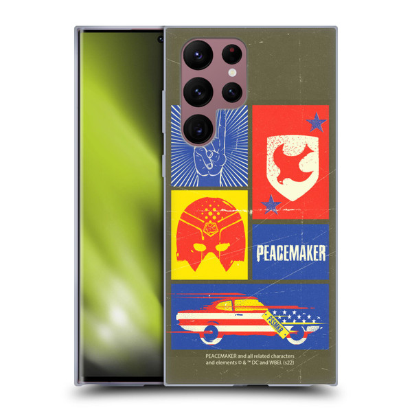 Peacemaker: Television Series Graphics Icons Soft Gel Case for Samsung Galaxy S22 Ultra 5G