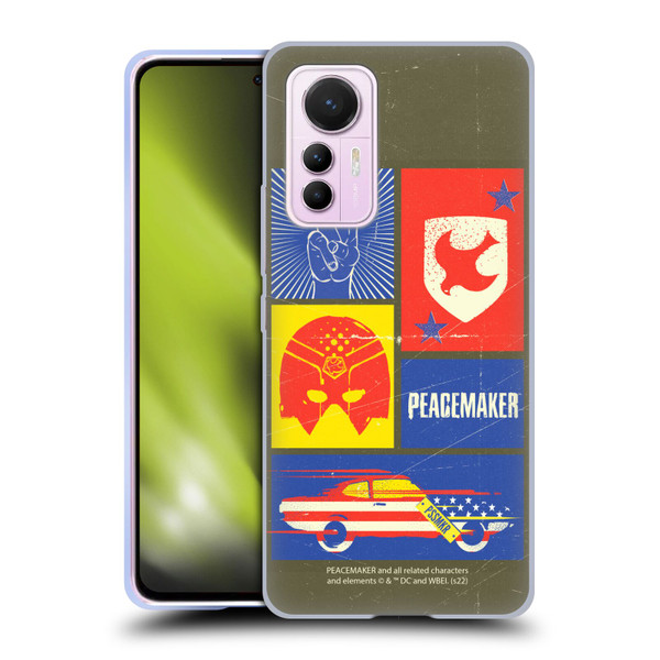 Peacemaker: Television Series Graphics Icons Soft Gel Case for Xiaomi 12 Lite