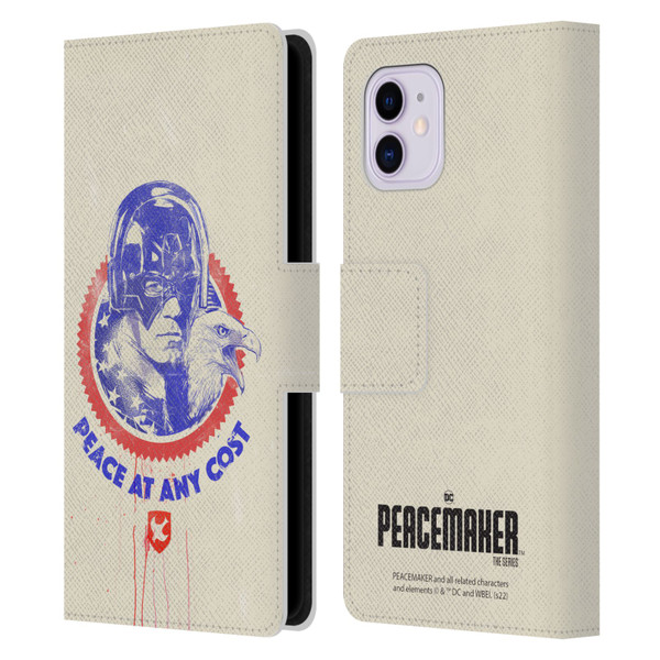 Peacemaker: Television Series Graphics Christopher Smith & Eagly Leather Book Wallet Case Cover For Apple iPhone 11