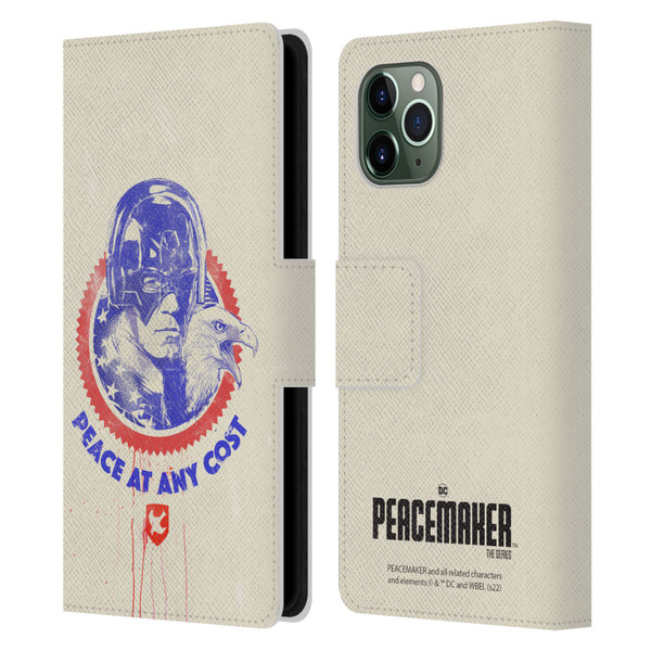 Peacemaker: Television Series Graphics Christopher Smith & Eagly Leather Book Wallet Case Cover For Apple iPhone 11 Pro