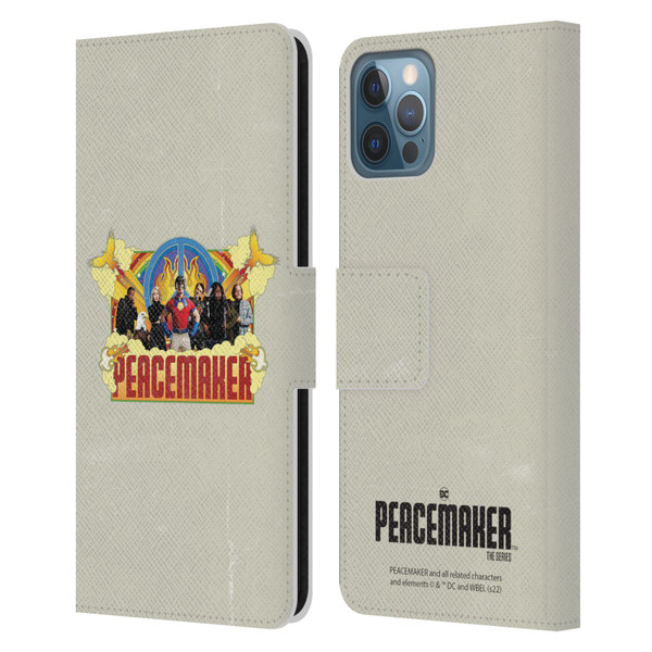 Peacemaker: Television Series Graphics Group Leather Book Wallet Case Cover For Apple iPhone 12 / iPhone 12 Pro