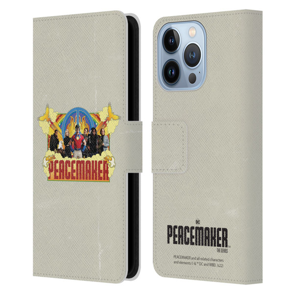 Peacemaker: Television Series Graphics Group Leather Book Wallet Case Cover For Apple iPhone 13 Pro