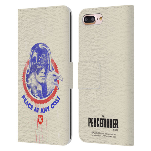 Peacemaker: Television Series Graphics Christopher Smith & Eagly Leather Book Wallet Case Cover For Apple iPhone 7 Plus / iPhone 8 Plus