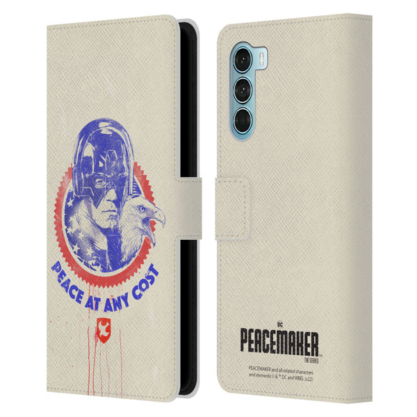 Peacemaker: Television Series Graphics Christopher Smith & Eagly Leather Book Wallet Case Cover For Motorola Edge S30 / Moto G200 5G