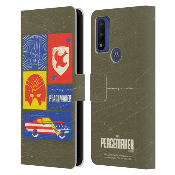 Peacemaker: Television Series Graphics Icons Leather Book Wallet Case Cover For Motorola G Pure