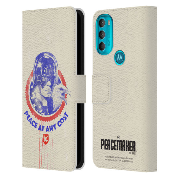 Peacemaker: Television Series Graphics Christopher Smith & Eagly Leather Book Wallet Case Cover For Motorola Moto G71 5G