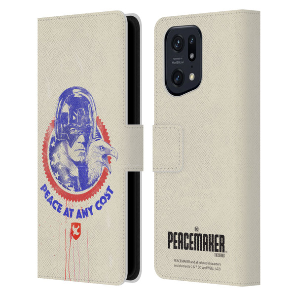 Peacemaker: Television Series Graphics Christopher Smith & Eagly Leather Book Wallet Case Cover For OPPO Find X5 Pro