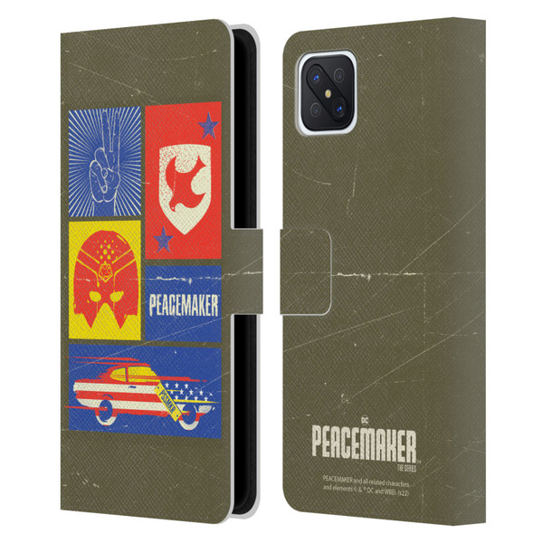 Peacemaker: Television Series Graphics Icons Leather Book Wallet Case Cover For OPPO Reno4 Z 5G