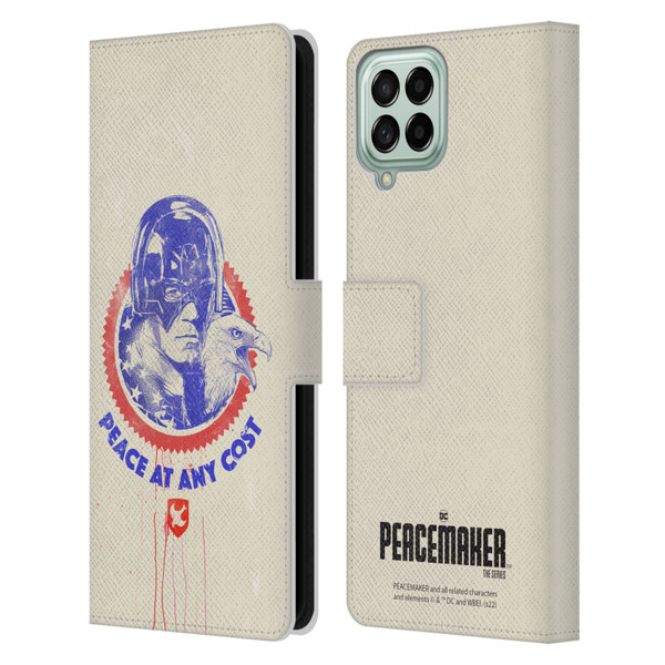 Peacemaker: Television Series Graphics Christopher Smith & Eagly Leather Book Wallet Case Cover For Samsung Galaxy M53 (2022)