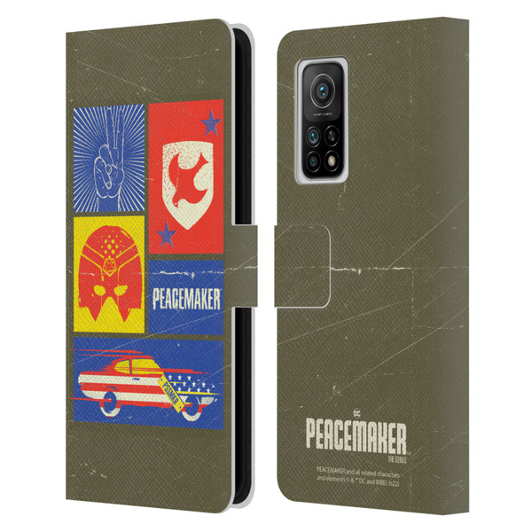 Peacemaker: Television Series Graphics Icons Leather Book Wallet Case Cover For Xiaomi Mi 10T 5G