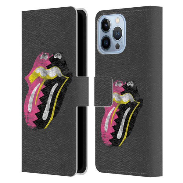 The Rolling Stones Albums Girls Pop Art Tongue Solo Leather Book Wallet Case Cover For Apple iPhone 13 Pro Max