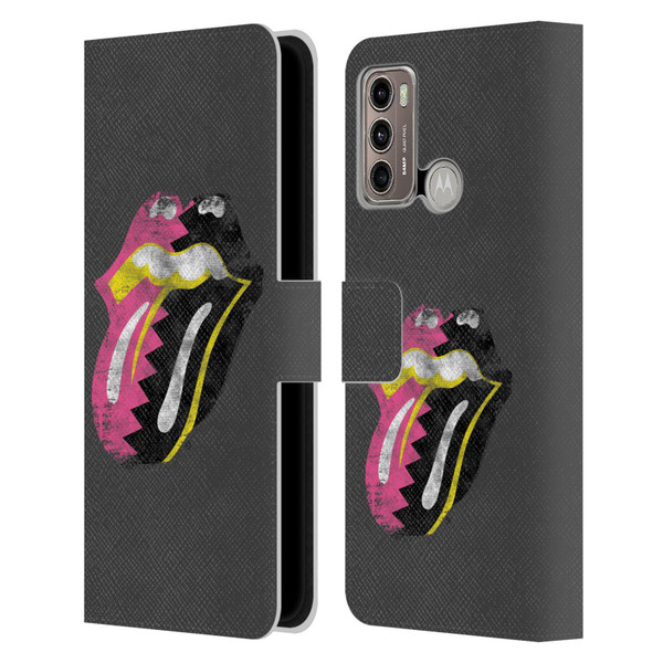 The Rolling Stones Albums Girls Pop Art Tongue Solo Leather Book Wallet Case Cover For Motorola Moto G60 / Moto G40 Fusion