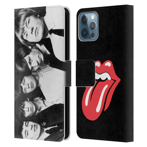 The Rolling Stones Graphics Classic Group Photo Leather Book Wallet Case Cover For Apple iPhone 12 / iPhone 12 Pro